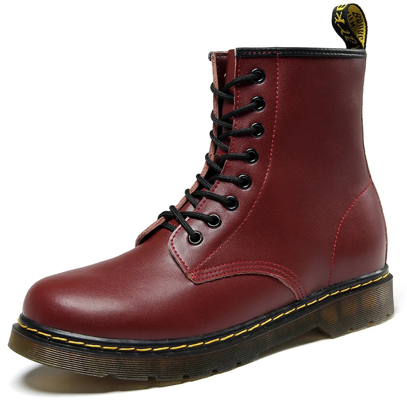 High-top boots, men's leather shoes, fashionable motorcycle ankle boots, men's boots, men's shoes, genuine leather women's boots