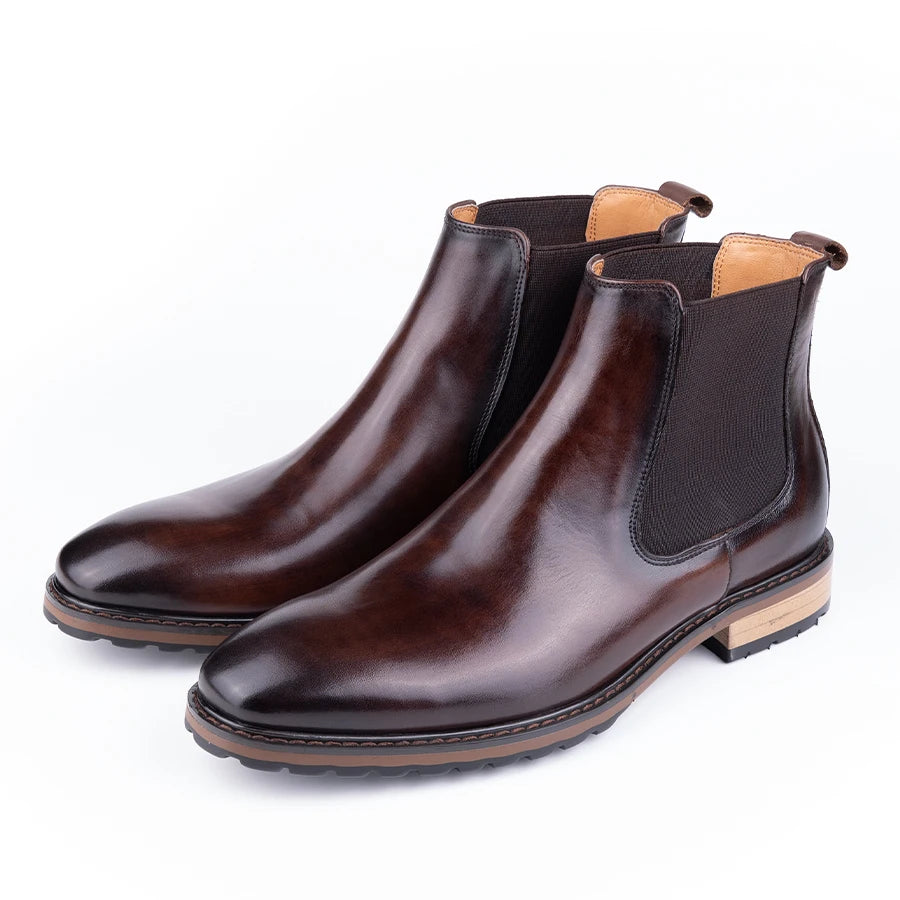 New Arrival Men's Boots Premium quality Cowhide Wear-resistant and Comfortable Leather Shoes Luxury Office Formal Shoes Handmade