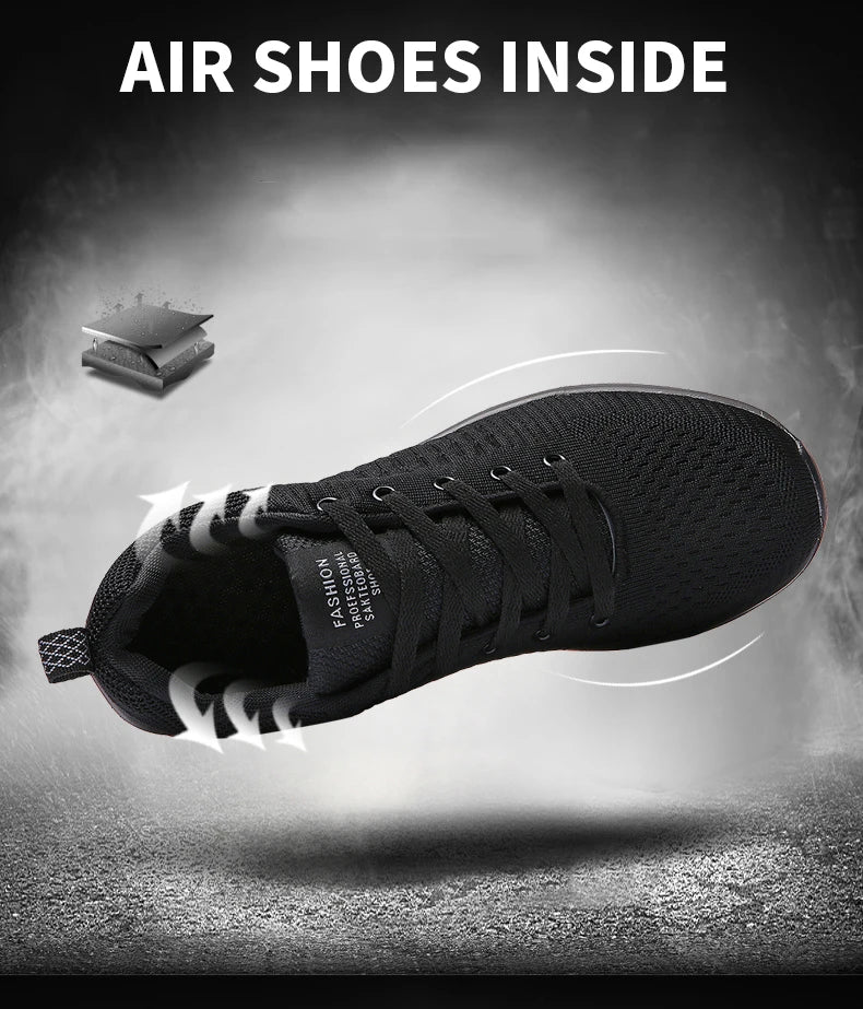 Men Running Walking Knit Shoe Casual Sneakers Breathable Sports Running Athletic Gym Lightweight Outdoor Women Shoes Size38-48