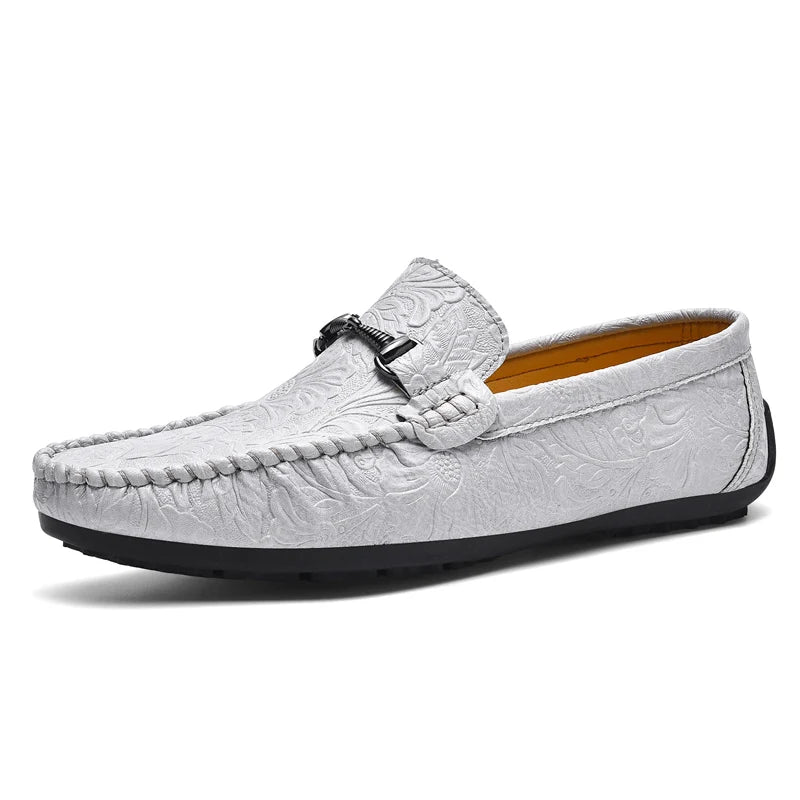 YRZL Mens Loafers PU Leather Slip On Driving Shoes Lightweight Comfortable Casual Shoes Large Size Non Slip Soft Sole Shoes