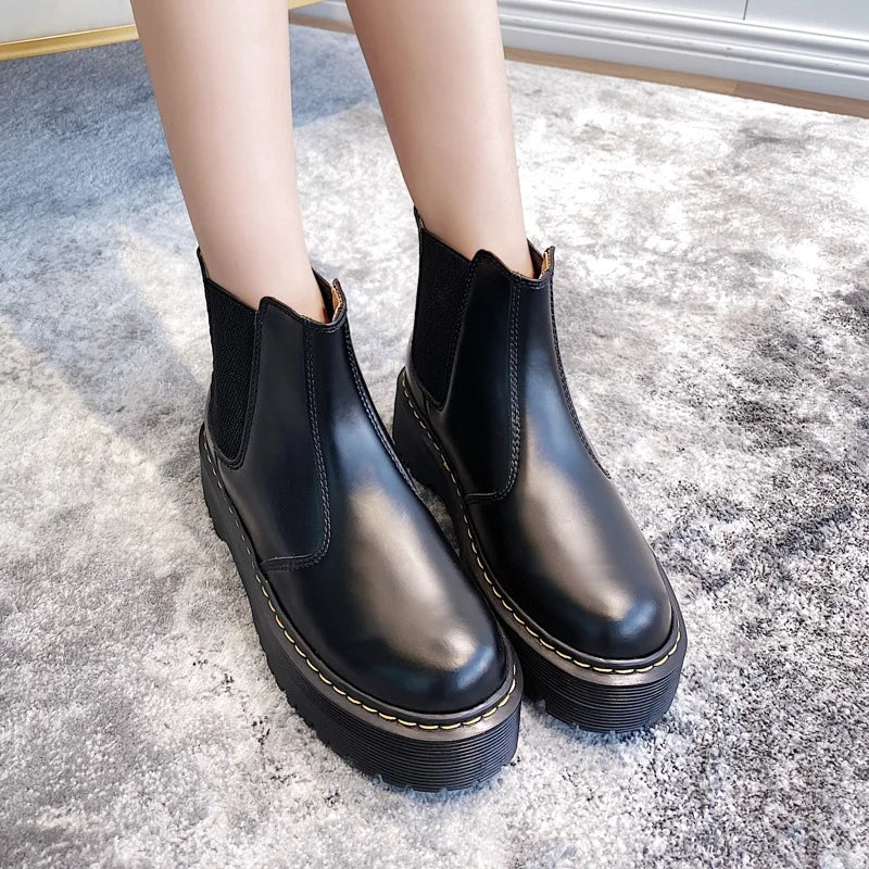 Women Boots Heightened Thick-soled Boots Fashionable Women Shoes Fashionable Sexy Punk Optical Shoes Winter Boots 2024 New  42