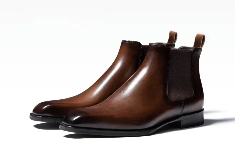 Men's Chelsea Retro Handmade Leather Boots for Men