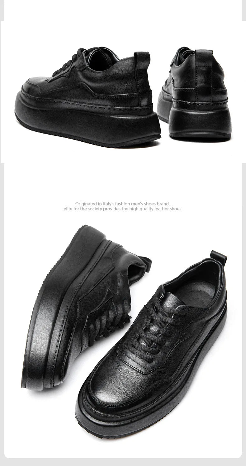 Casual Shoes British Retro Cowhide Autumn Winter Men Shoes Loafers Summer Designer Breathable Shoes Mens Spring Fashion
