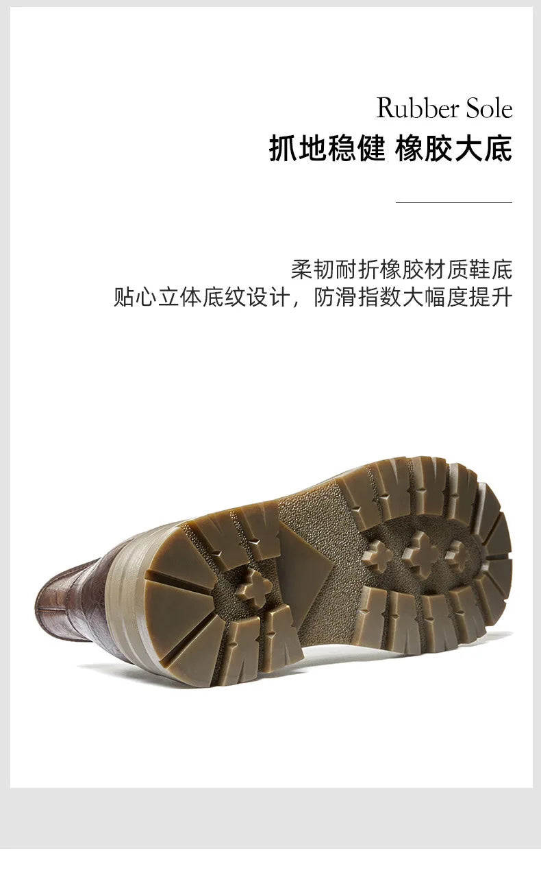 Combat Boots Chelsea Boots Men Desert Boots Men High Quality Genuine Leather Autumn Winter British Retro Men Shoes Cowhide