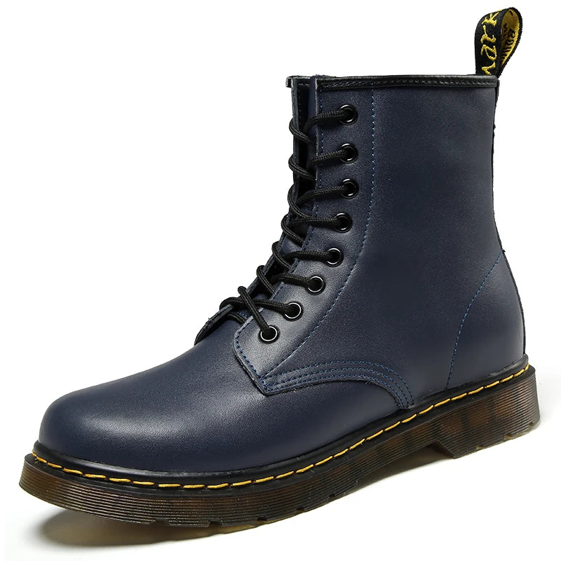 High-top boots, men's leather shoes, fashionable motorcycle ankle boots, men's boots, men's shoes, genuine leather women's boots