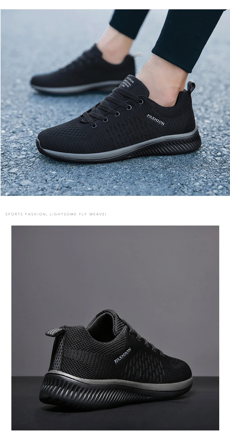 Men Running Walking Knit Shoe Casual Sneakers Breathable Sports Running Athletic Gym Lightweight Outdoor Women Shoes Size38-48