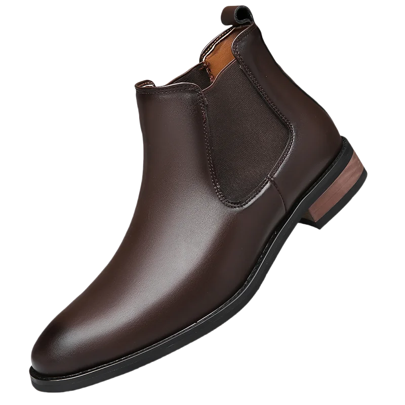 New Arrival Male Chelsea Boots Casual Slip on Business Boots Fashion Cowboy Men's Ankle Boots High Top Leisure Walking Footwear