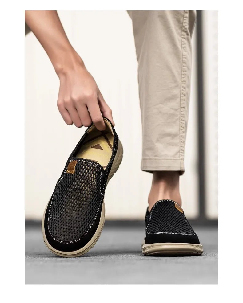 A slip-on loafers, suitable for men's summer breathable casual shoes, light walking shoes, better quality