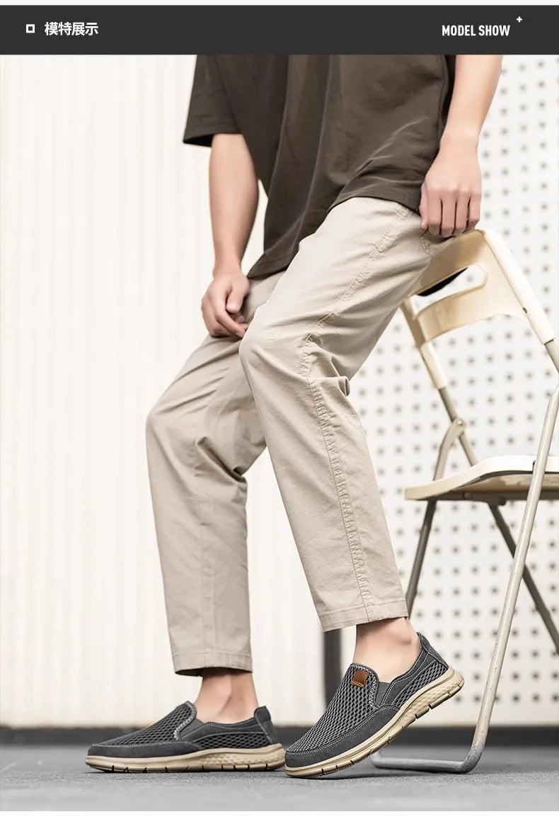 A slip-on loafers, suitable for men's summer breathable casual shoes, light walking shoes, better quality