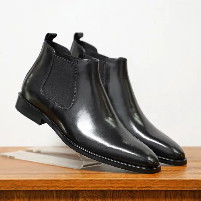 Men's Chelsea Retro Handmade Leather Boots for Men