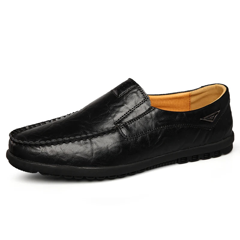 New large size men's leather shoes 100% cowhide fashion thick sole leisure sports business casual shoes men sneakers bean shoes