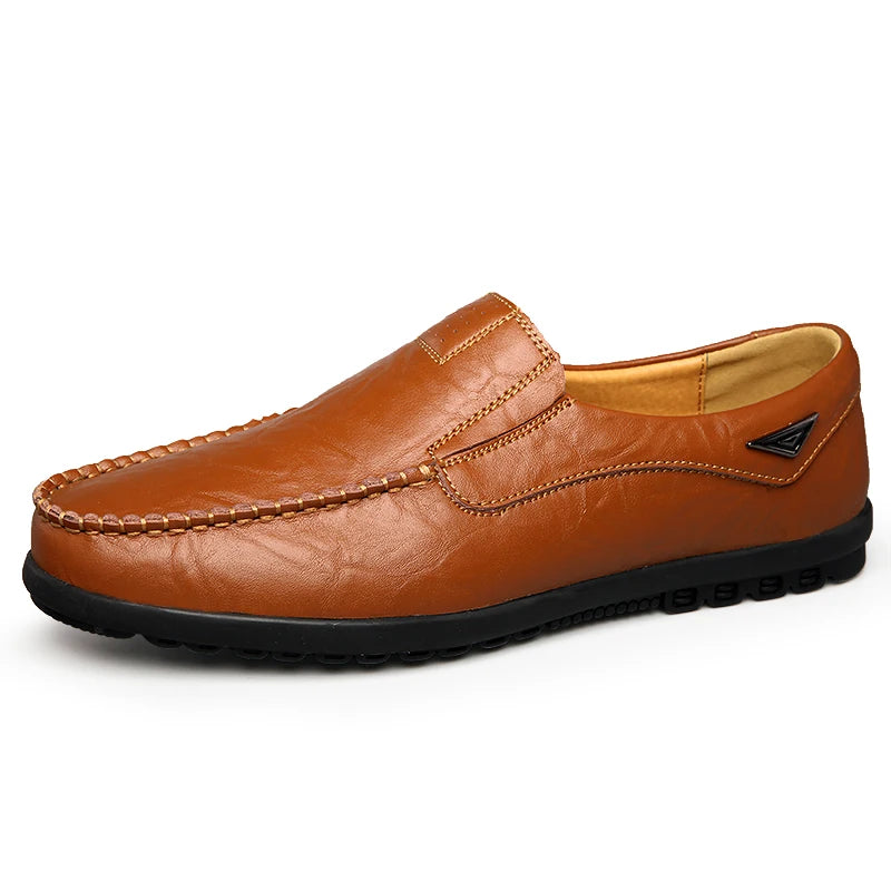 New large size men's leather shoes 100% cowhide fashion thick sole leisure sports business casual shoes men sneakers bean shoes
