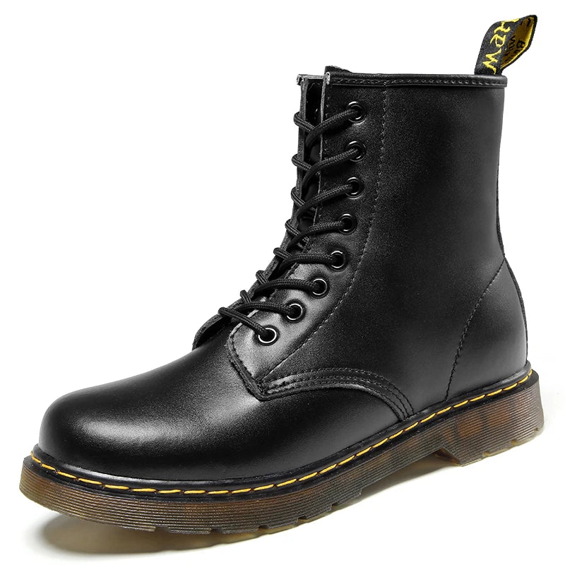 High-top boots, men's leather shoes, fashionable motorcycle ankle boots, men's boots, men's shoes, genuine leather women's boots