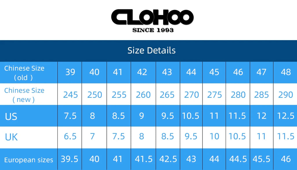 CLOHOO Leather Stitching Comfortable Shoes for Men