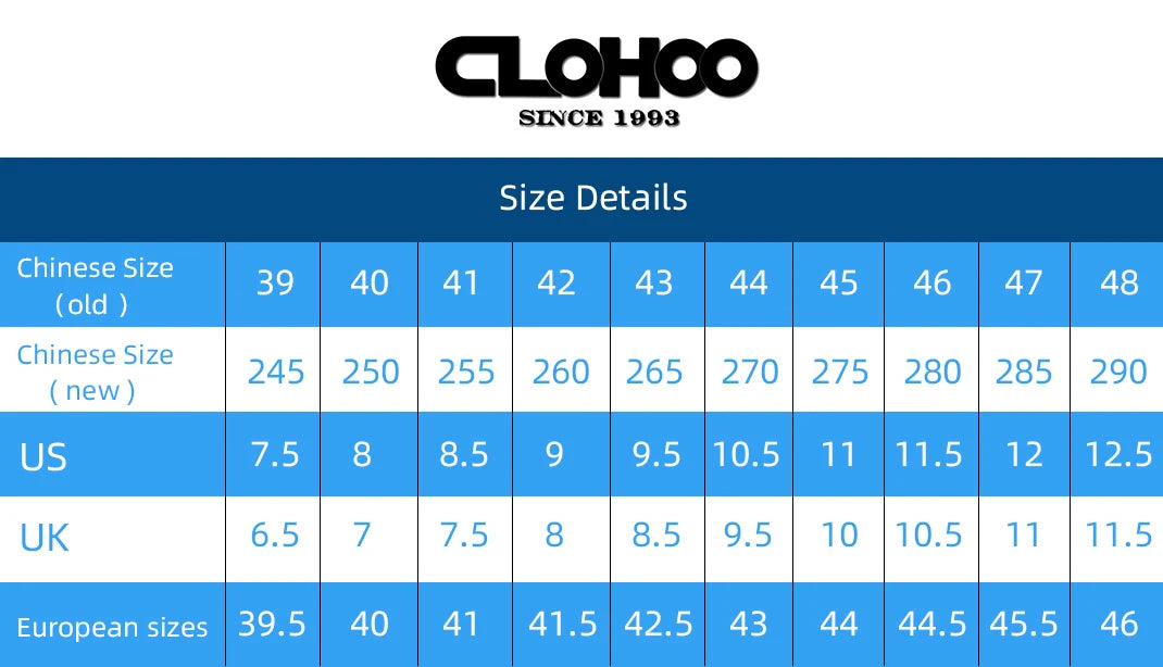 CLOHOO Leather Stitching Comfortable Shoes for Men