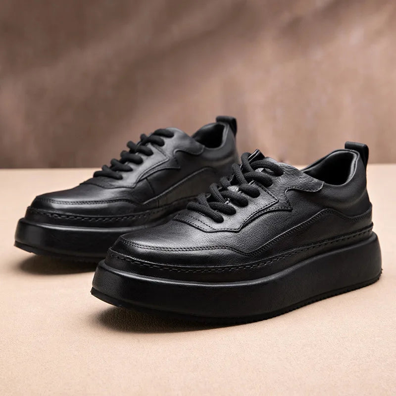 Casual Shoes British Retro Cowhide Autumn Winter Men Shoes Loafers Summer Designer Breathable Shoes Mens Spring Fashion