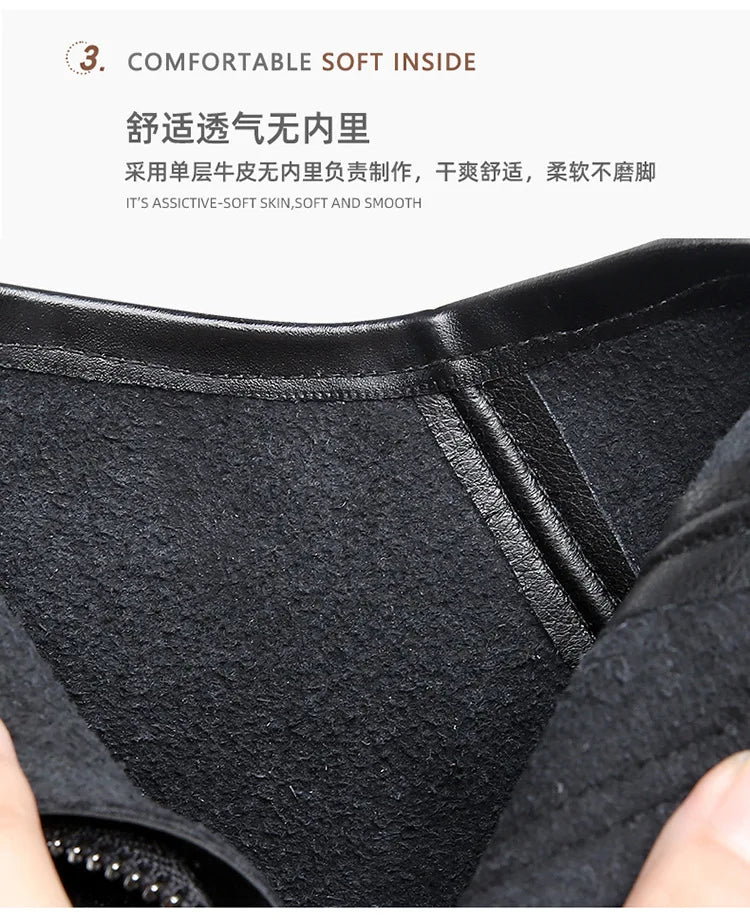 Genuine Leather side-zip Chelsea Boots for Men