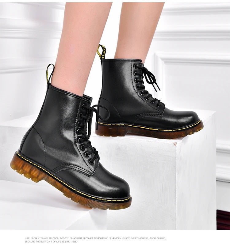 High-top boots, men's leather shoes, fashionable motorcycle ankle boots, men's boots, men's shoes, genuine leather women's boots