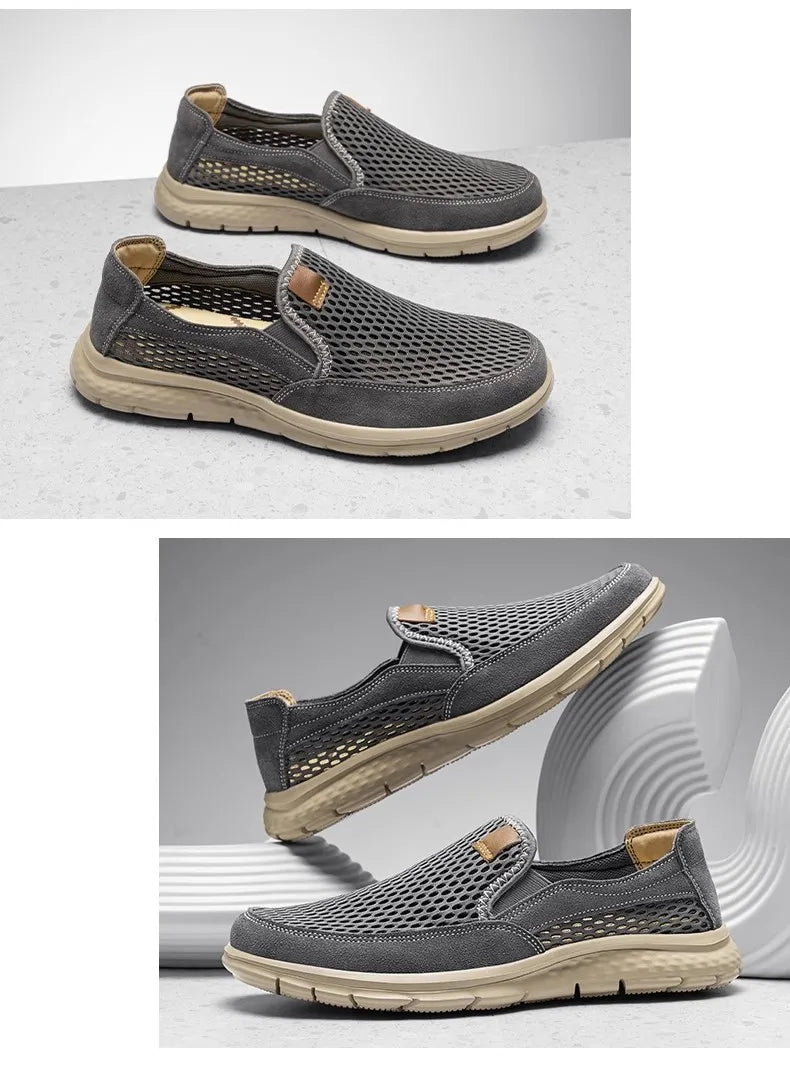 A slip-on loafers, suitable for men's summer breathable casual shoes, light walking shoes, better quality