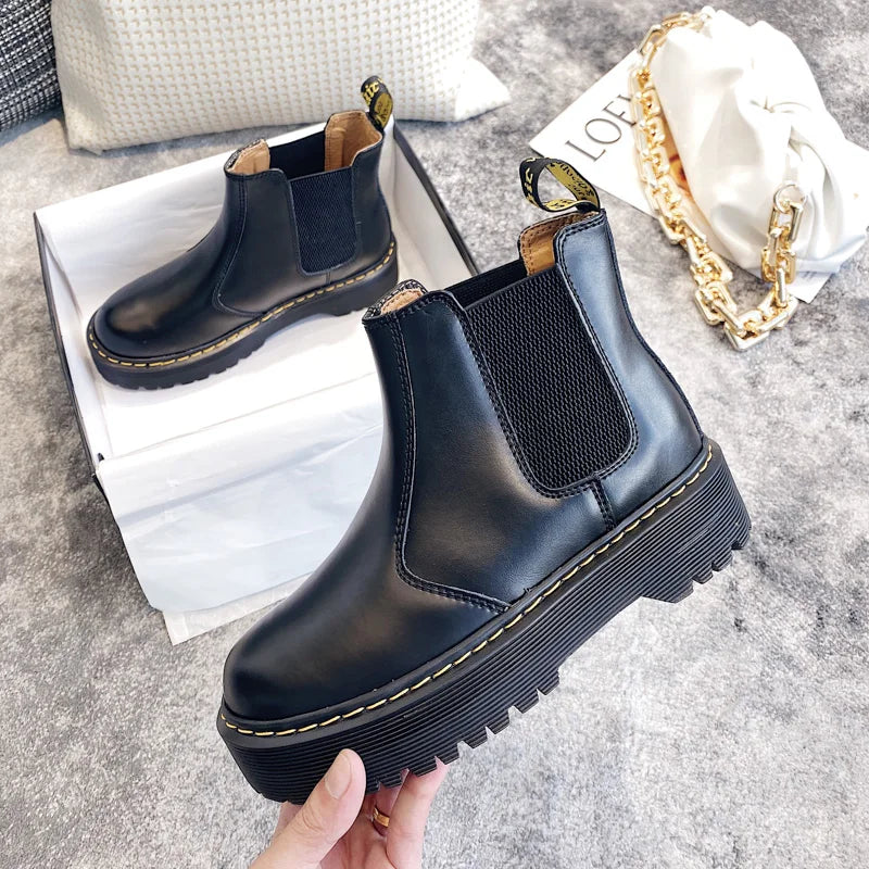 Women Boots Heightened Thick-soled Boots Fashionable Women Shoes Fashionable Sexy Punk Optical Shoes Winter Boots 2024 New  42
