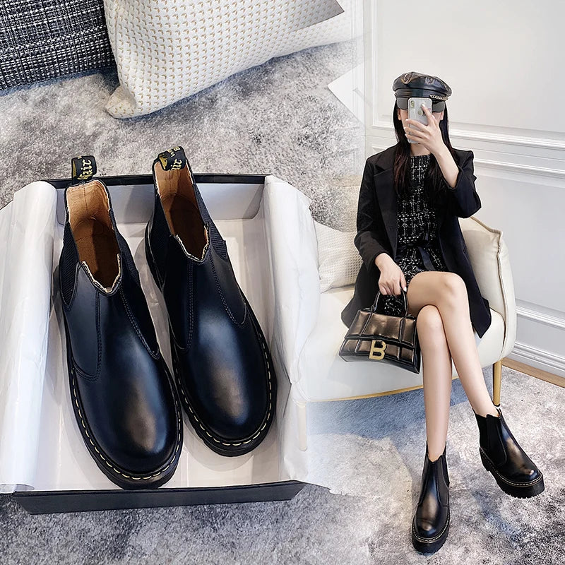 Women Boots Heightened Thick-soled Boots Fashionable Women Shoes Fashionable Sexy Punk Optical Shoes Winter Boots 2024 New  42