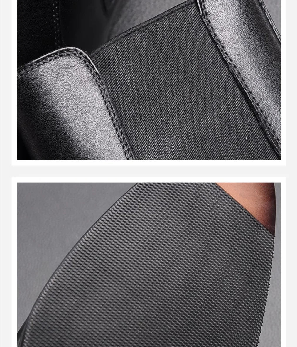 New Style Chelsea Boots Young Young  pointed leather retro sleeve cowhide short boots