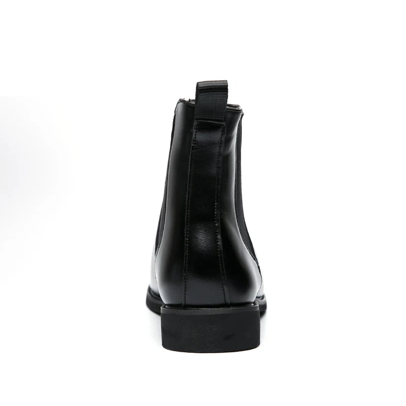 Designer Brand Men's High Top Ankle Boots Winter Plush Men's Leather Casual Shoes Interview Commuter Banquet Dress Boots