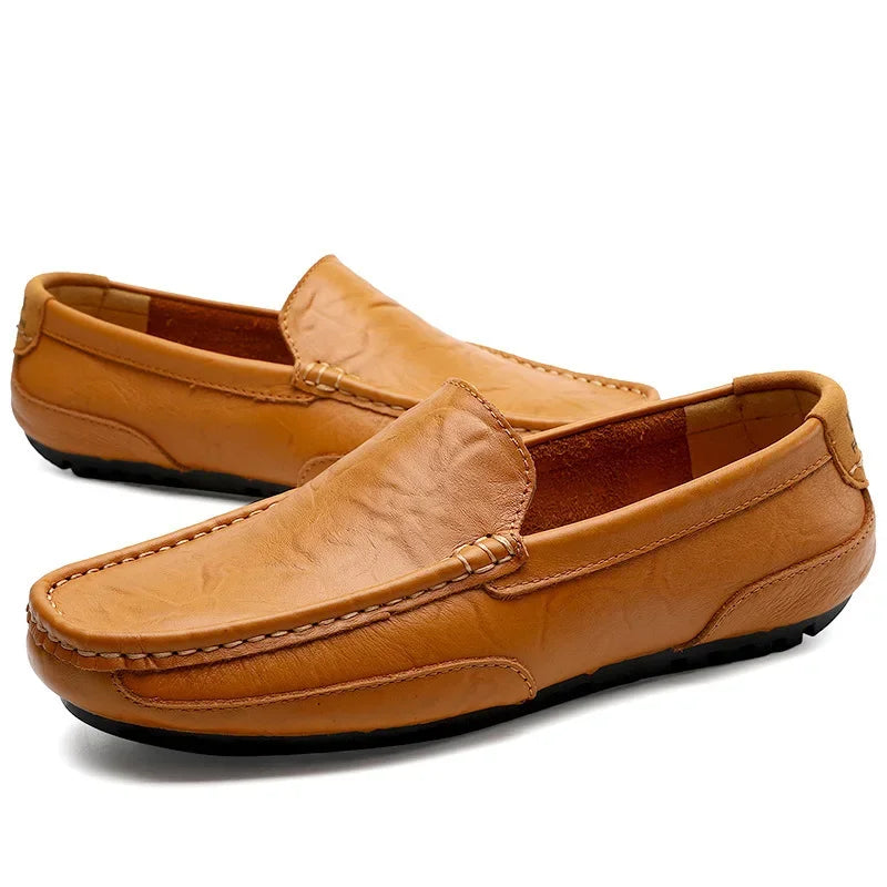 Men Luxury Trendy Casual Slip on Formal Loafers Men Moccasins Italian Black Male Driving Shoes Sneakers Plus Size Shoes Leather