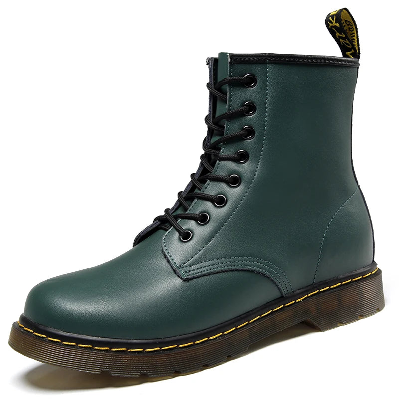 High-top boots, men's leather shoes, fashionable motorcycle ankle boots, men's boots, men's shoes, genuine leather women's boots