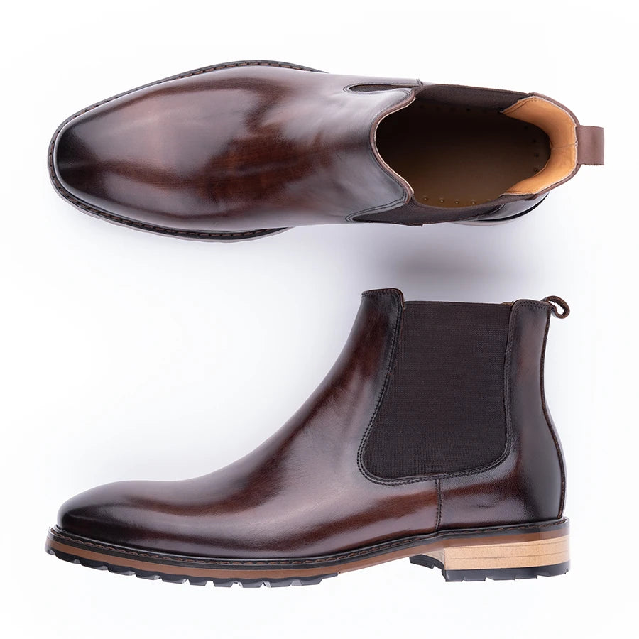 New Arrival Men's Boots Premium quality Cowhide Wear-resistant and Comfortable Leather Shoes Luxury Office Formal Shoes Handmade