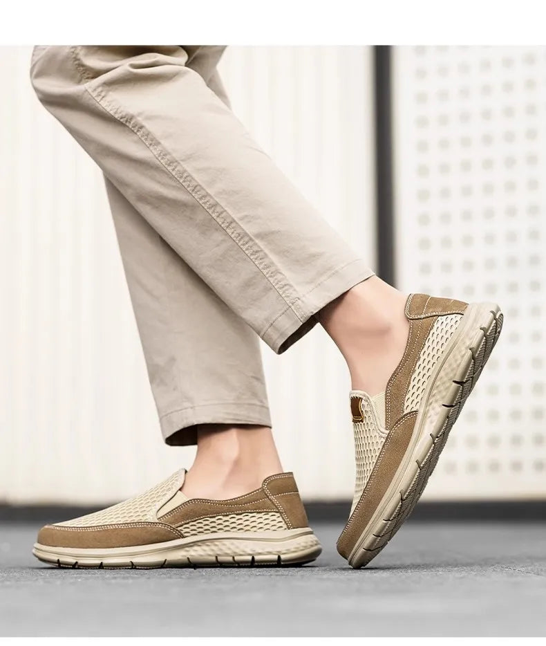A slip-on loafers, suitable for men's summer breathable casual shoes, light walking shoes, better quality