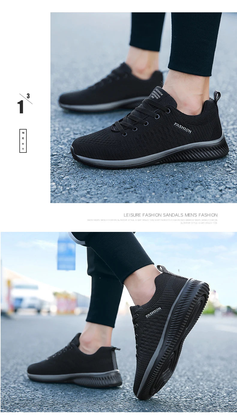 Men Running Walking Knit Shoe Casual Sneakers Breathable Sports Running Athletic Gym Lightweight Outdoor Women Shoes Size38-48