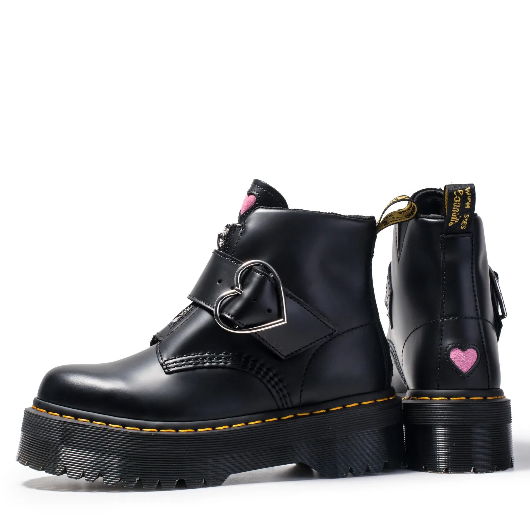 Genuine Leather Fashion Boots Solid Concise Buckle  Zip Love Buckle Comfort Muffin Thick Bottom Women Shoes