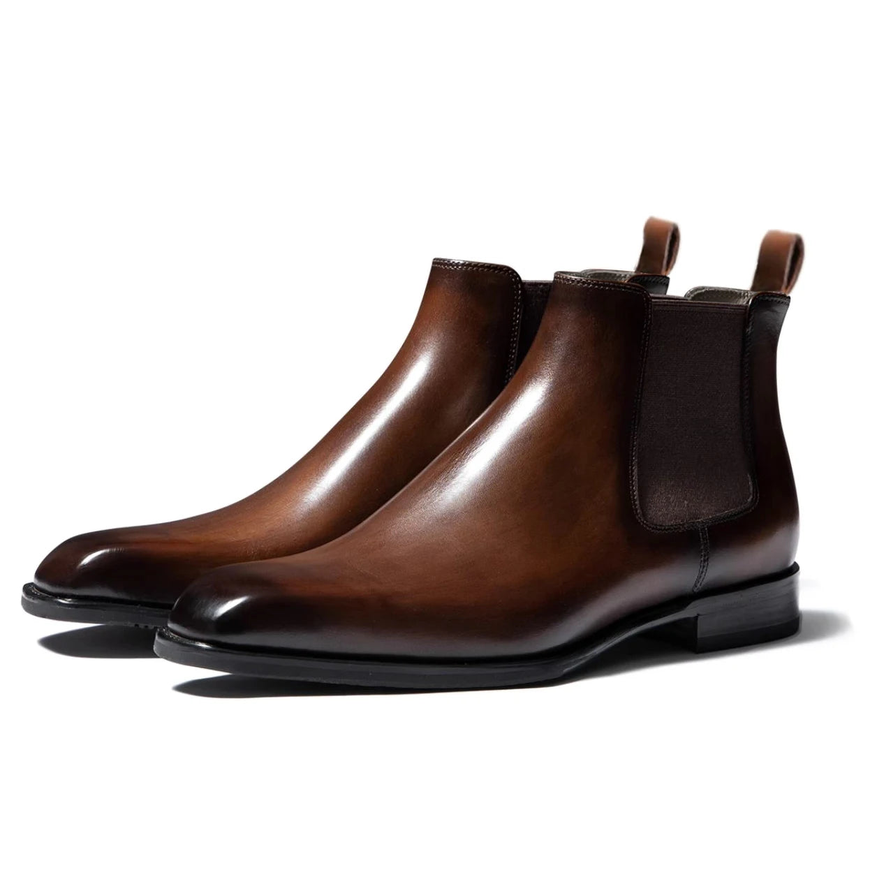 New Chelsea Boots Men Shoes PU Brown Fashion Versatile Business Casual British Style Street Party Wear Classic Dress Ankle Boots