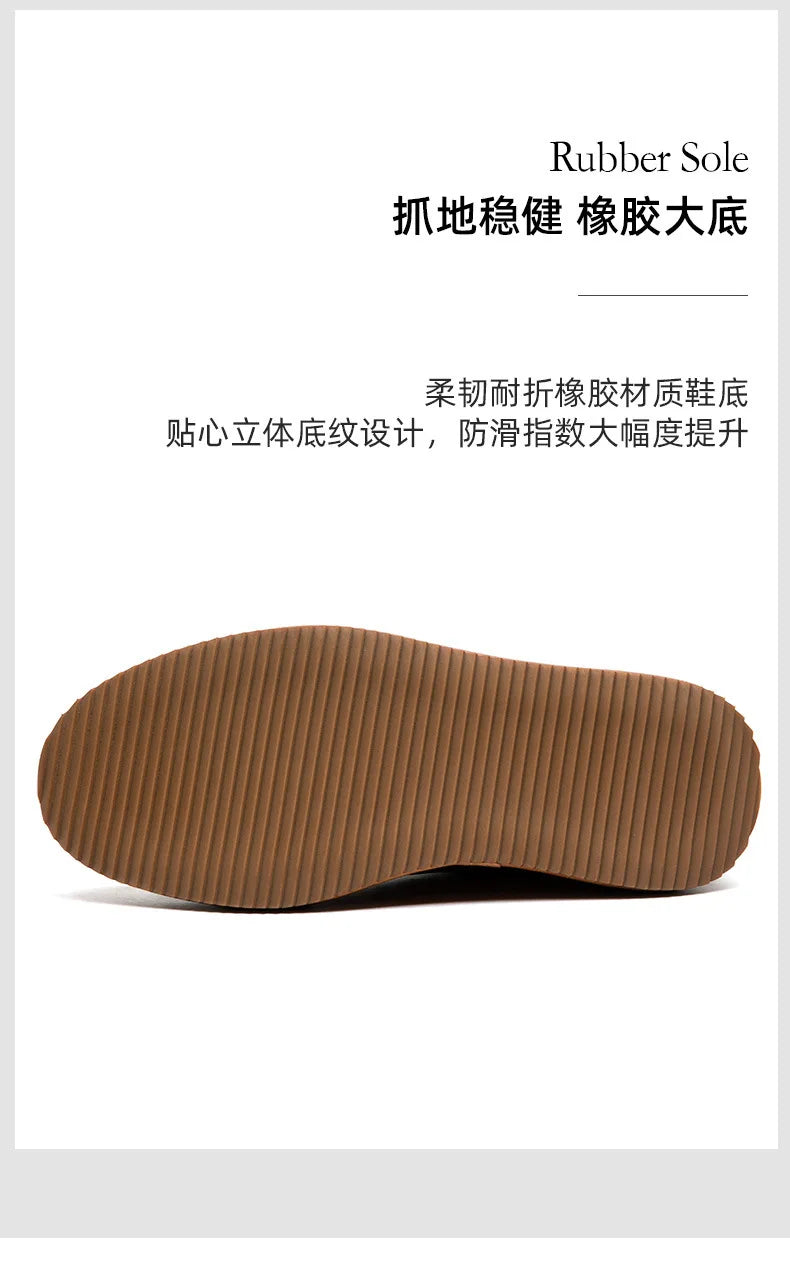 Casual Shoes British Retro Cowhide Autumn Winter Men Shoes Loafers Summer Designer Breathable Shoes Mens Spring Fashion