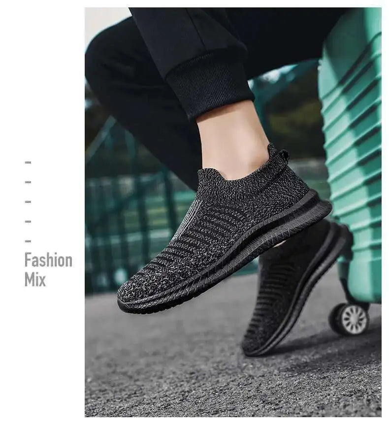 Men's Shoes comfortable Light Sneakers Man Mesh Breathable Walking shoes Casual Loafers Shoes Plus Size 49 Zapatillas de deporte