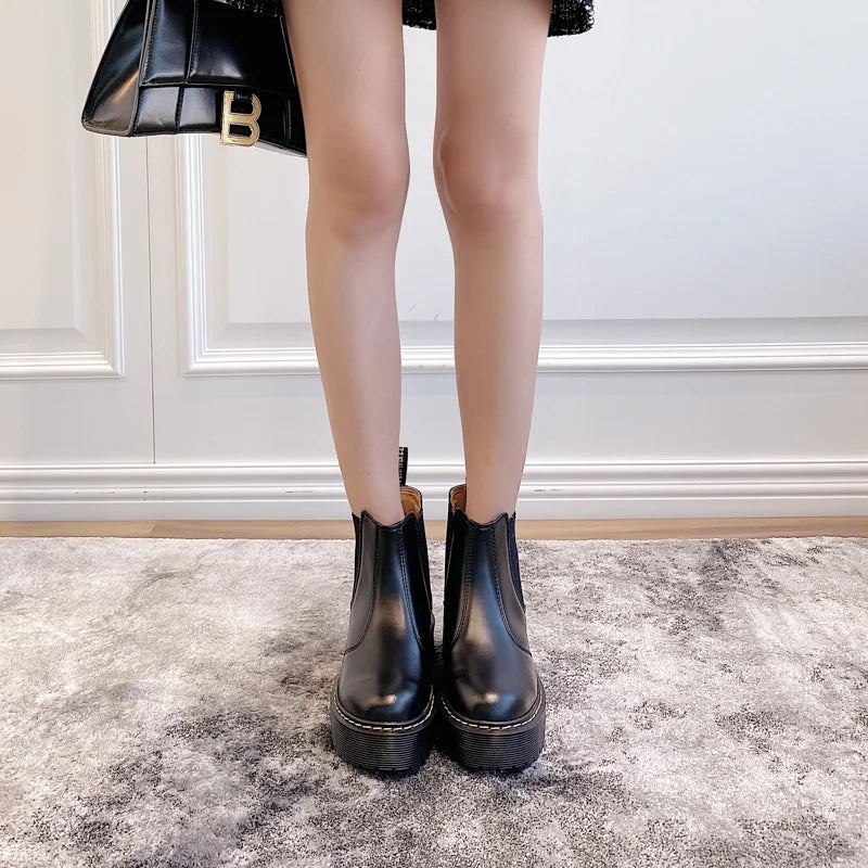 Women Boots Heightened Thick-soled Boots Fashionable Women Shoes Fashionable Sexy Punk Optical Shoes Winter Boots 2024 New  42
