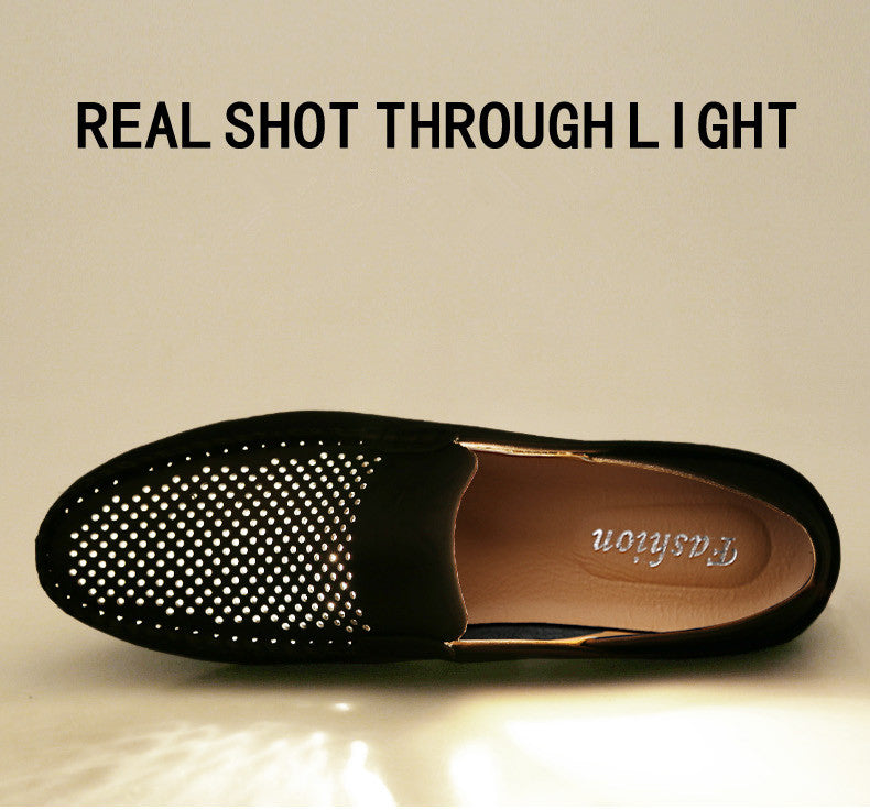 Leather Moccasins, Breathable Slip on Boat Shoes for Men