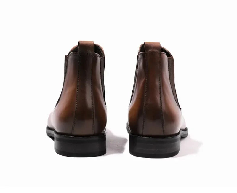 Men's Chelsea Retro Handmade Leather Boots for Men