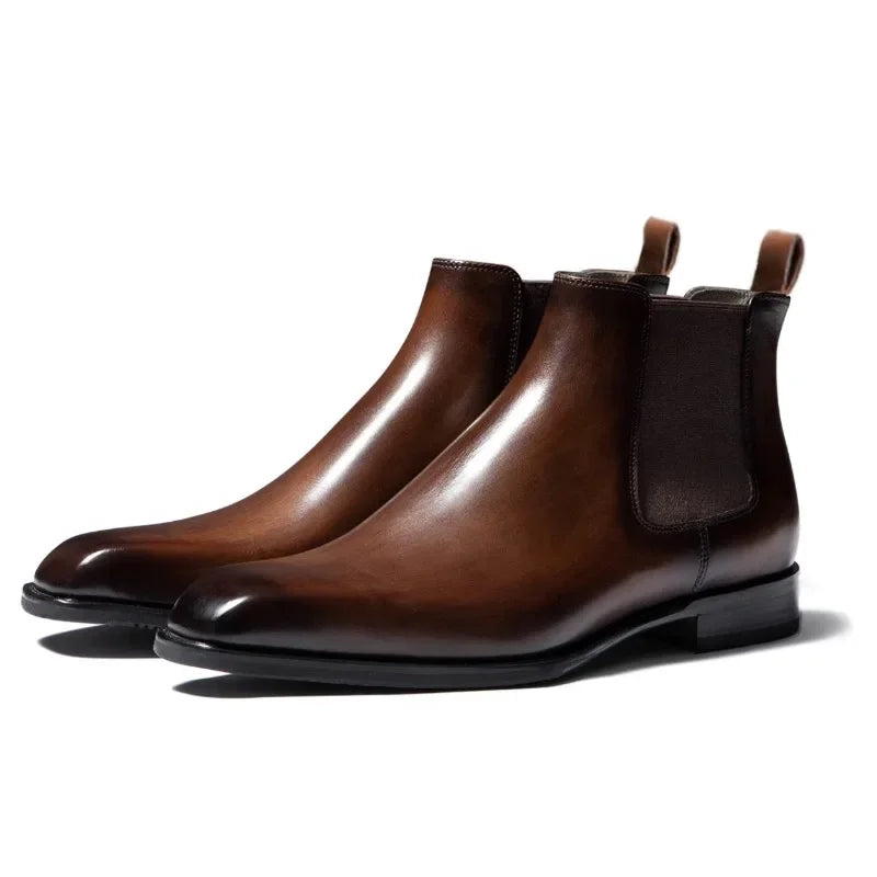 Men's Chelsea Retro Handmade Leather Boots for Men