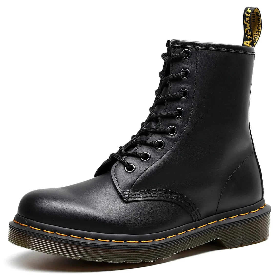 Leather Chelsea Boots Unisex round Toe Biker Style Short Boots Couples Matching Flat Bottom Rubber Sole Spring Autumn Wear
