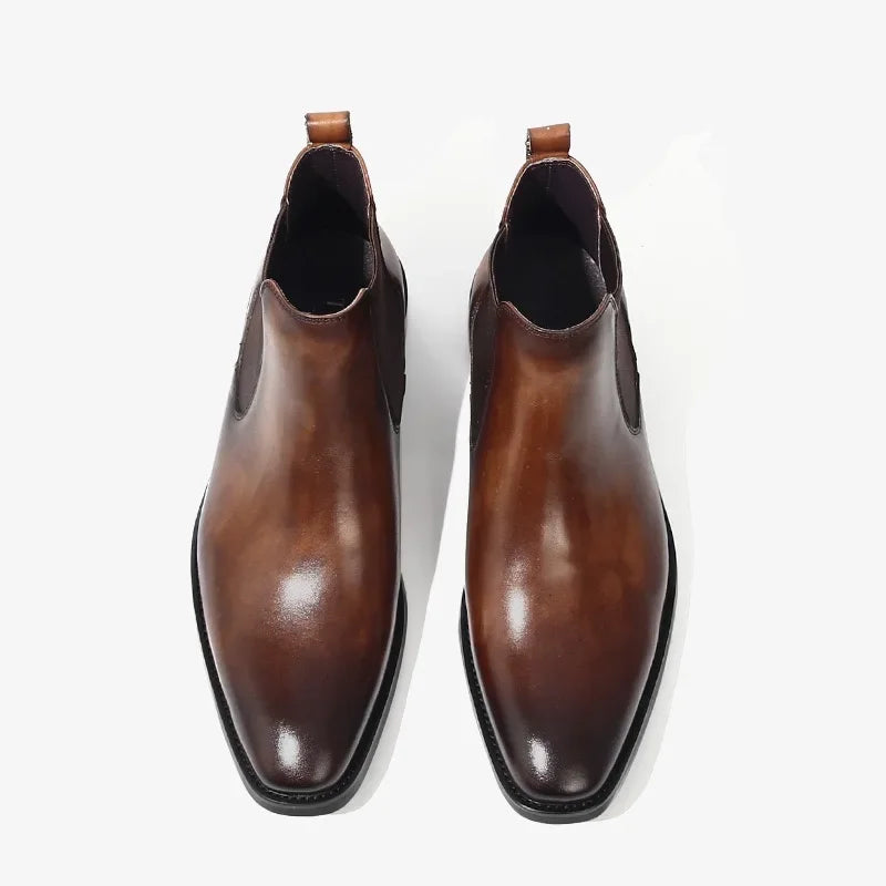 Men's Chelsea Retro Handmade Leather Boots for Men