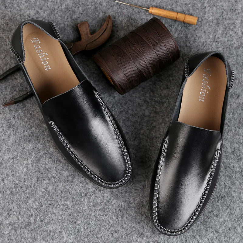 Summer Genuine Leather Shoes Men Comfortable Mesh Men Loafers Casual Shoes Men Flats Hot Sale Driving Shoes Moccasins Plus Size