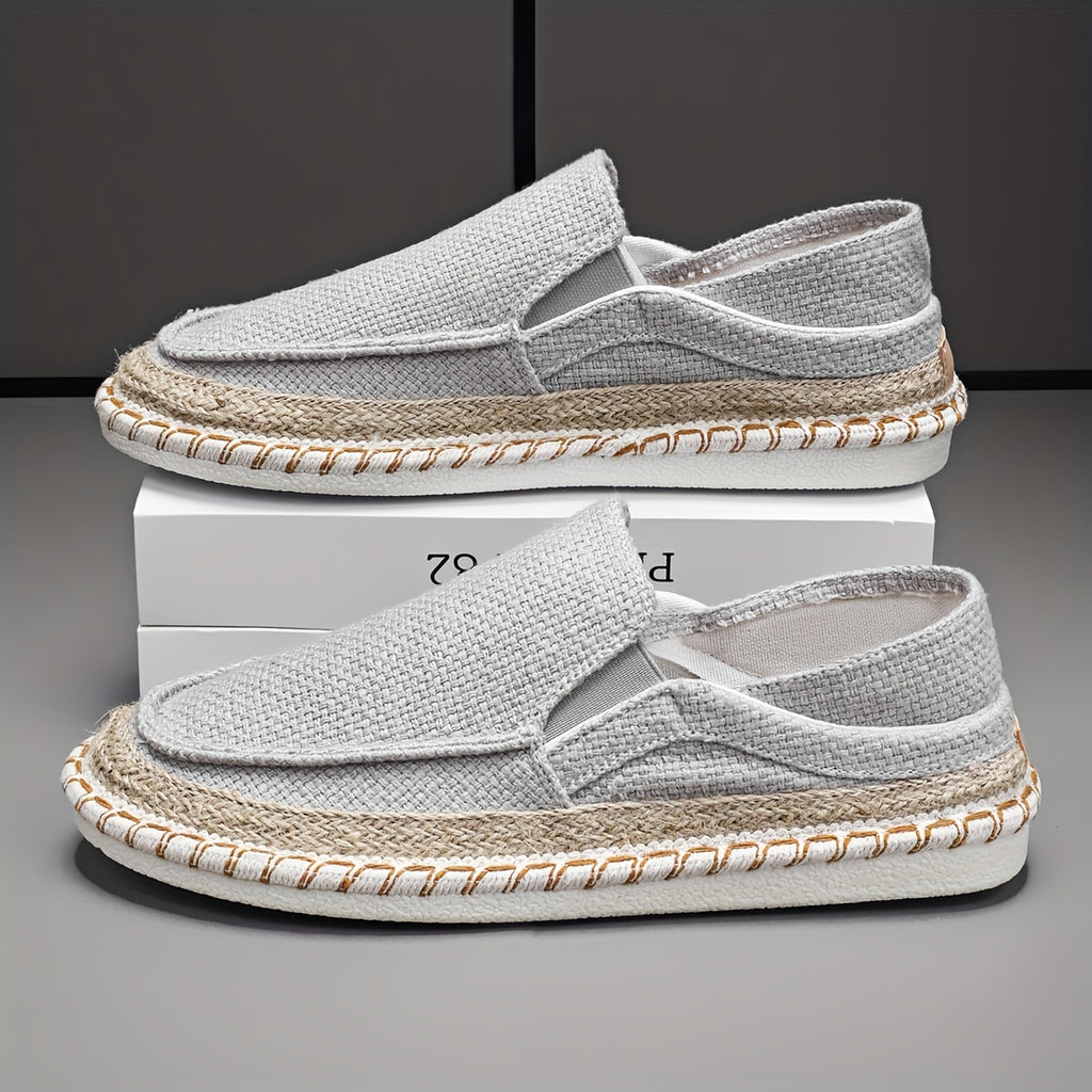 Canvas Loafers with Soft Lightweight Flat Sole, Breathable Espadrille Design for Women