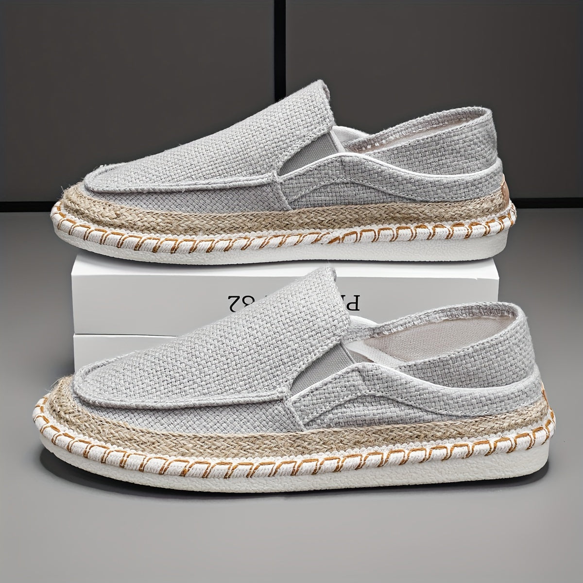 Canvas Loafers with Soft Lightweight Flat Sole, Breathable Espadrille Design for Women
