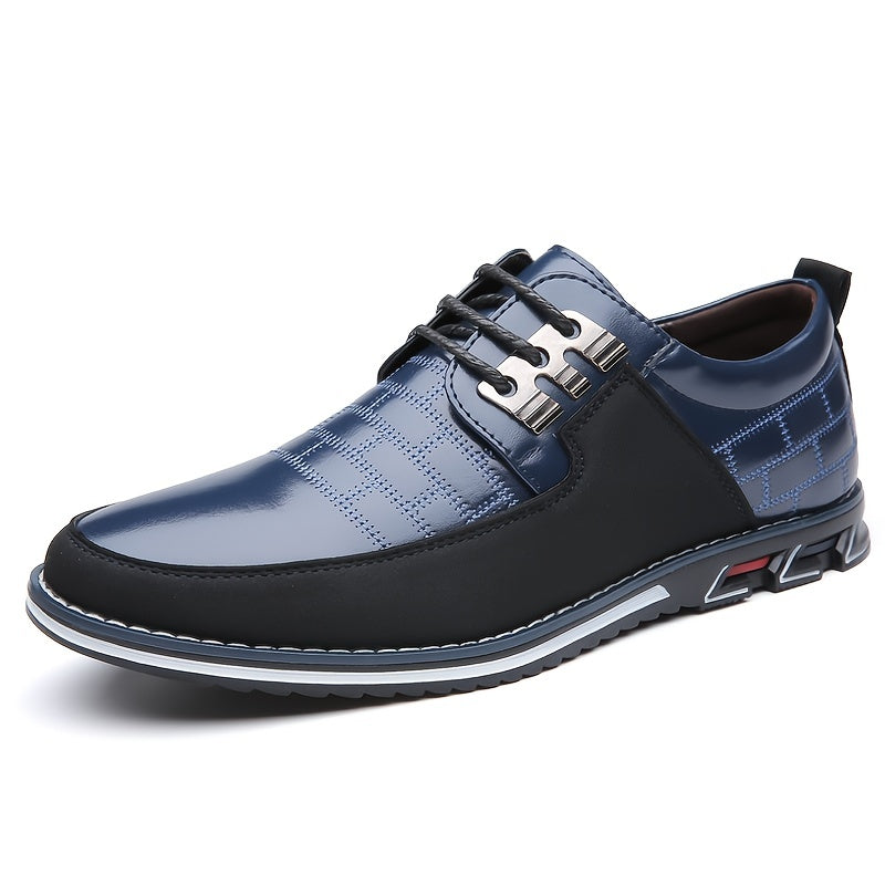 COMFIDAILY Men's Lace-Up Formal & Casual Shoes - Cushioned Insole, Non-Slip Rubber Sole - Minimalist Black Dress Shoes for Office, Events, Travel - Everyday & Special Occasion Footwear, Shoes for Wedding, Event Footwear, Slee