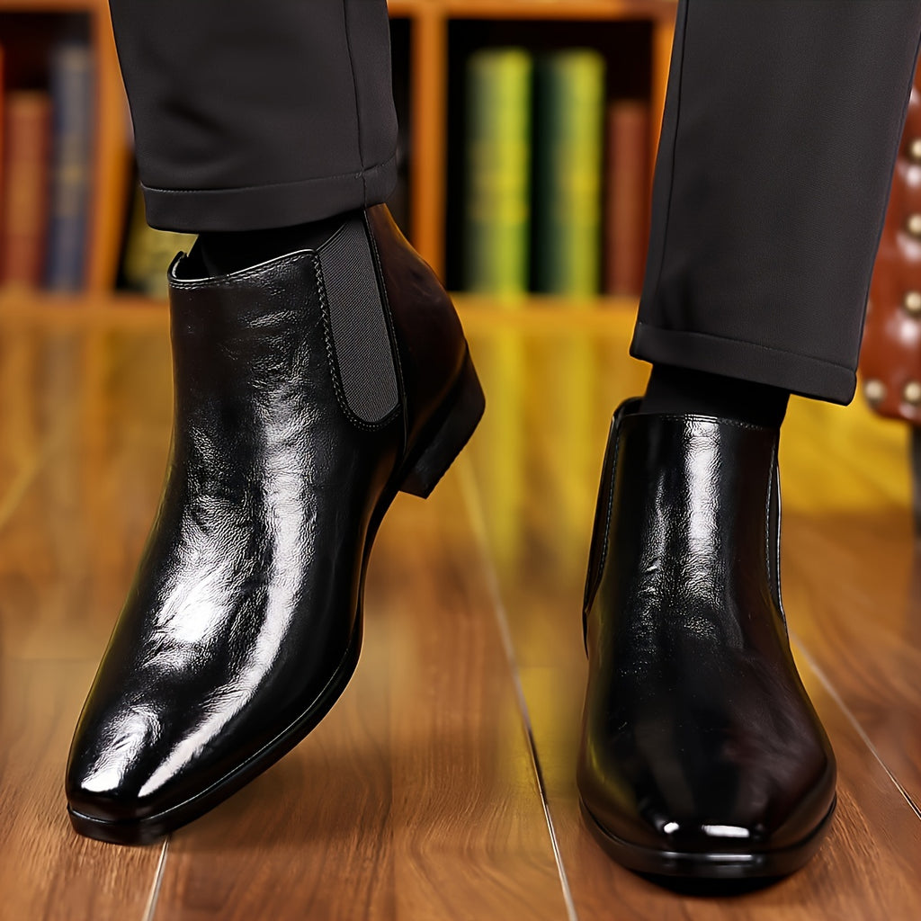 New Men's Pointed British Style High Top Shoe Covers - Korean Style Trendy Business Casual Shoes -  For Men - Suitable for Office, Business, Parties - Perfect Gift for Fashionable Men
