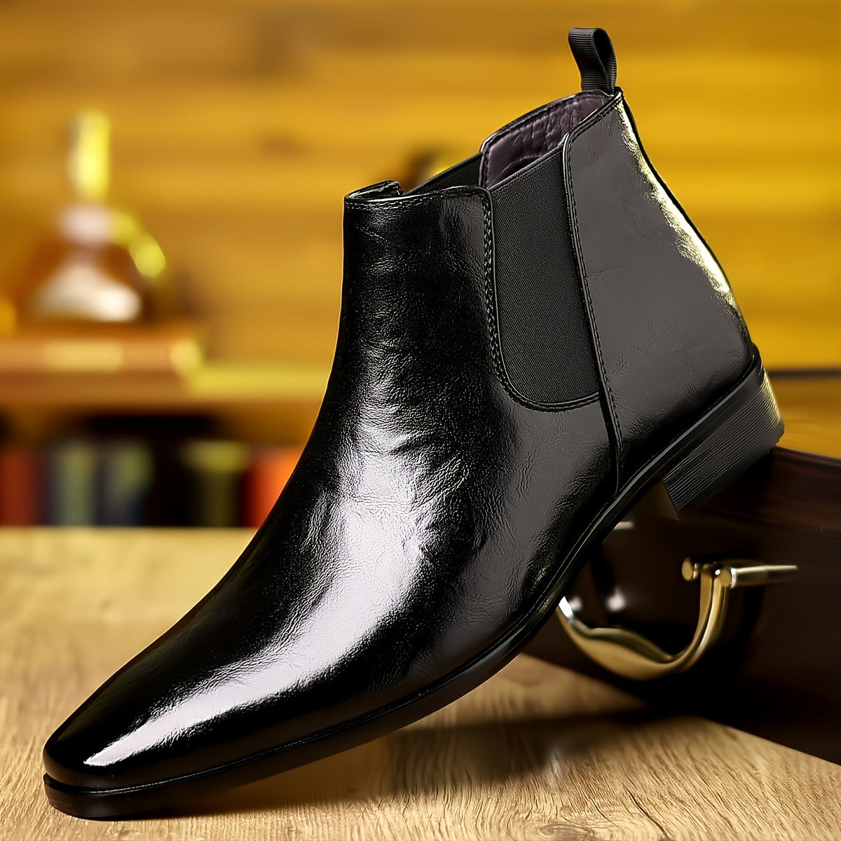 New Men's Pointed British Style High Top Shoe Covers - Korean Style Trendy Business Casual Shoes -  For Men - Suitable for Office, Business, Parties - Perfect Gift for Fashionable Men