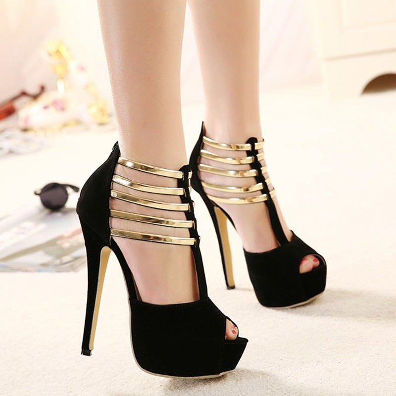 Women's Stiletto High Heels, Ankle T-strap Platform Peep Toe Pumps - Party & Dress Heels - For Women - Suitable for Parties, Weddings & Special Occasions - Perfect Gift for Fashionable Women