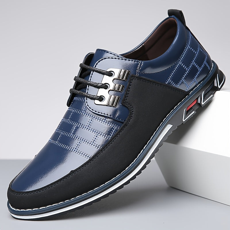 COMFIDAILY Men's Lace-Up Formal & Casual Shoes - Cushioned Insole, Non-Slip Rubber Sole - Minimalist Black Dress Shoes for Office, Events, Travel - Everyday & Special Occasion Footwear, Shoes for Wedding, Event Footwear, Slee